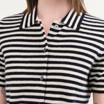 Demylee Apparel Womens Sweaters Leslie Stripe Cashmere Cardigan