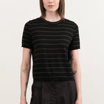 Demylee Apparel Womens Sweaters Luca Stripe Superfine Merino Wool Top