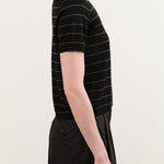 Demylee Apparel Womens Sweaters Luca Stripe Superfine Merino Wool Top