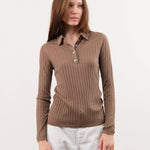 Demylee Apparel Womens Sweaters Luna Superfine Cashmere Polo Top