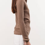 Demylee Apparel Womens Sweaters Luna Superfine Cashmere Polo Top