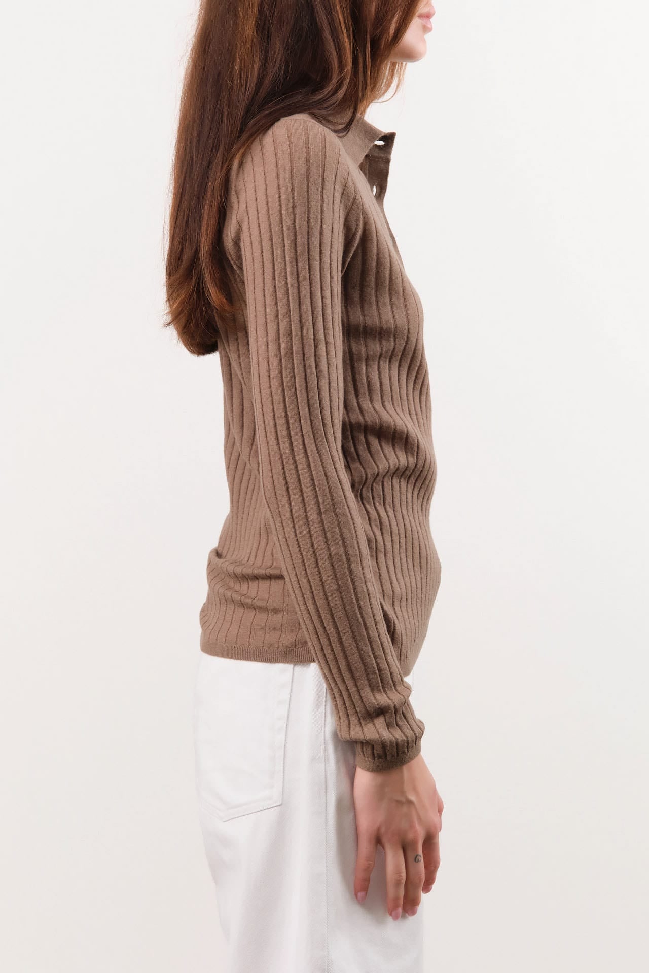 Demylee Apparel Womens Sweaters Luna Superfine Cashmere Polo Top