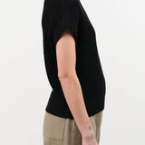 Demylee Apparel Womens Sweaters Marlowe Cotton Linen Top in Black