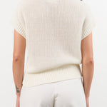 Demylee Apparel Womens Sweaters Marlowe Cotton Linen Top in Off White