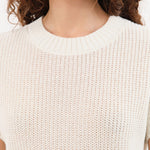 Demylee Apparel Womens Sweaters Marlowe Cotton Linen Top in Off White