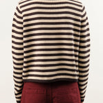 Demylee Apparel Womens Sweaters Melina Stripe Cotton Cashmere Sweater