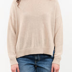 Nadin Cotton Linen Sweater by Demylee in Pearl Barley