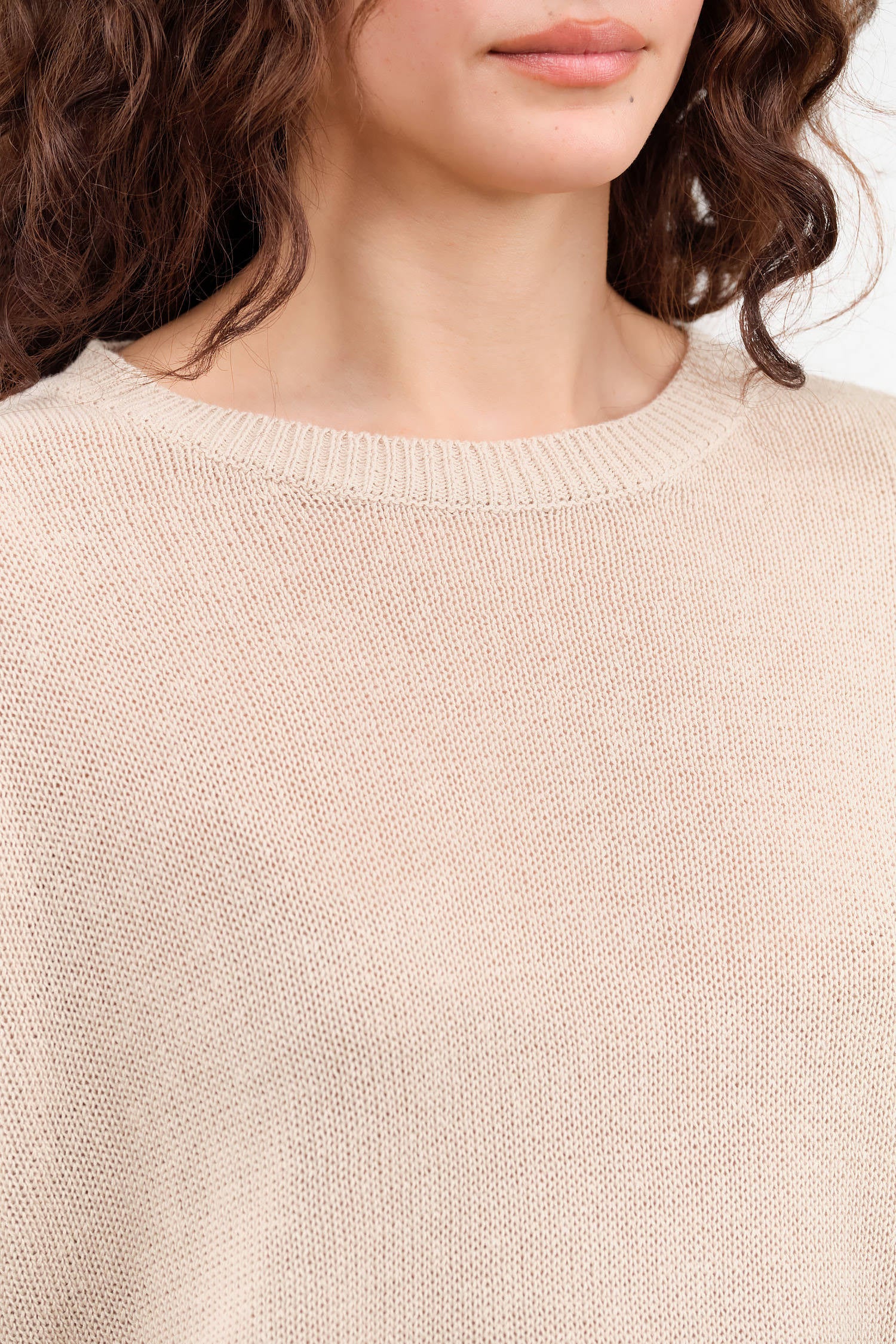 Pearl Barley Nadin Cotton Linen Sweater by Demylee