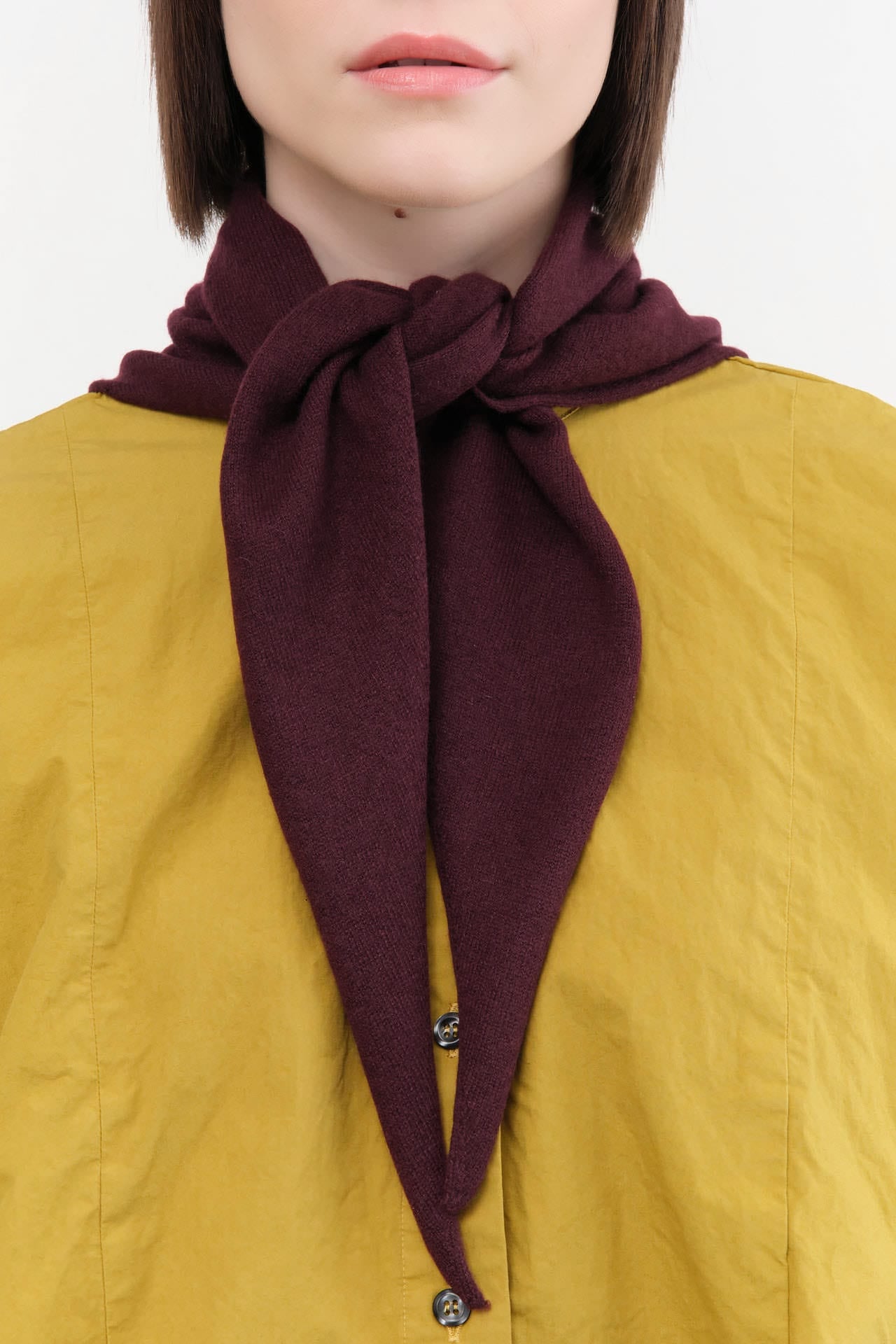 Demylee Accessories Scarves Nessa Small Cashmere Bandana in Garnet Garnet