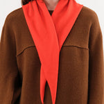 Demylee Accessories Scarves Nessa Small Cashmere Bandana in Red Orange Red Orange