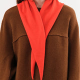 Demylee Accessories Scarves Nessa Small Cashmere Bandana in Red Orange Red Orange