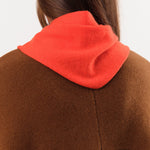 Demylee Accessories Scarves Nessa Small Cashmere Bandana in Red Orange Red Orange