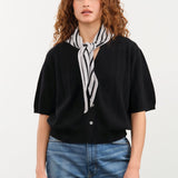 Demylee Accessories Scarves Nessa Stripe Small Bandana Light Heather Grey / One Size