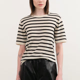 Demylee Apparel Womens Blouses Remy Stripe Superfine Cashmere Top