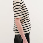 Demylee Apparel Womens Blouses Remy Stripe Superfine Cashmere Top