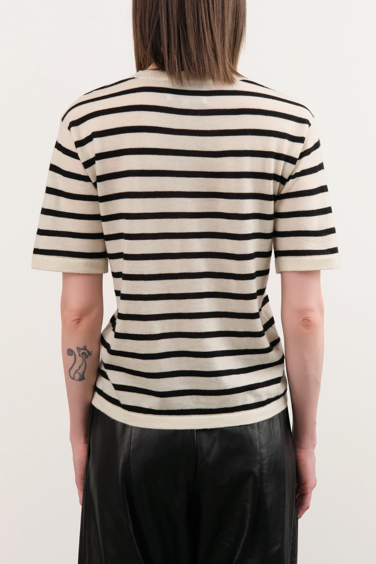 Demylee Apparel Womens Blouses Remy Stripe Superfine Cashmere Top
