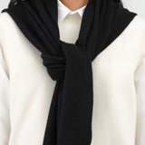 Demylee New York Designer Brand Cashmere Ruri Bandana Scarf in Black