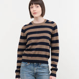Demylee Apparel Womens Sweaters Sally Stripe Cashmere Sweater