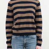 Demylee Apparel Womens Sweaters Sally Stripe Cashmere Sweater