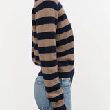 Demylee Apparel Womens Sweaters Sally Stripe Cashmere Sweater