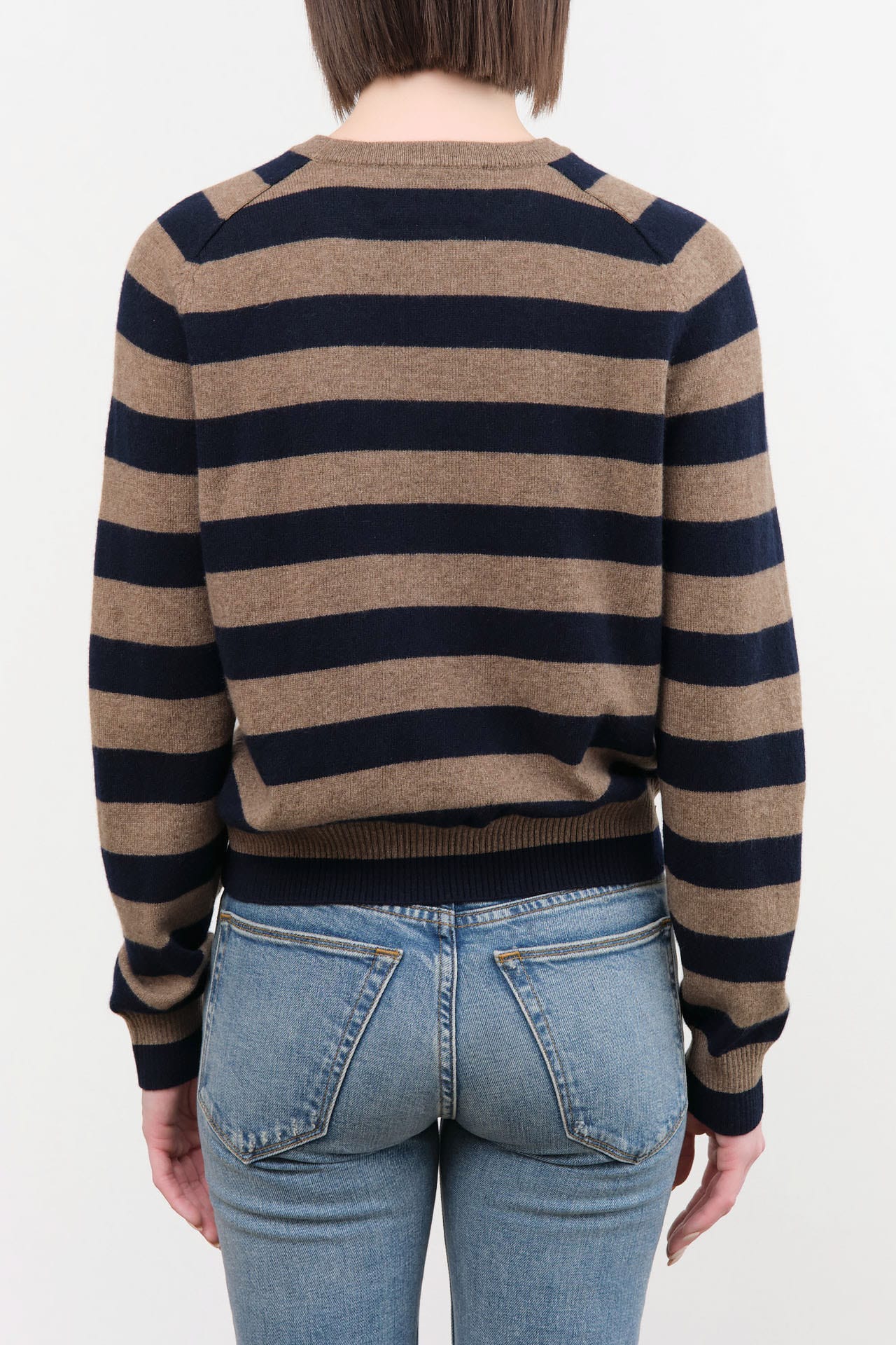 Demylee Apparel Womens Sweaters Sally Stripe Cashmere Sweater