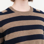 Demylee Apparel Womens Sweaters Sally Stripe Cashmere Sweater