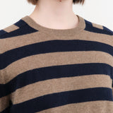 Demylee Apparel Womens Sweaters Sally Stripe Cashmere Sweater