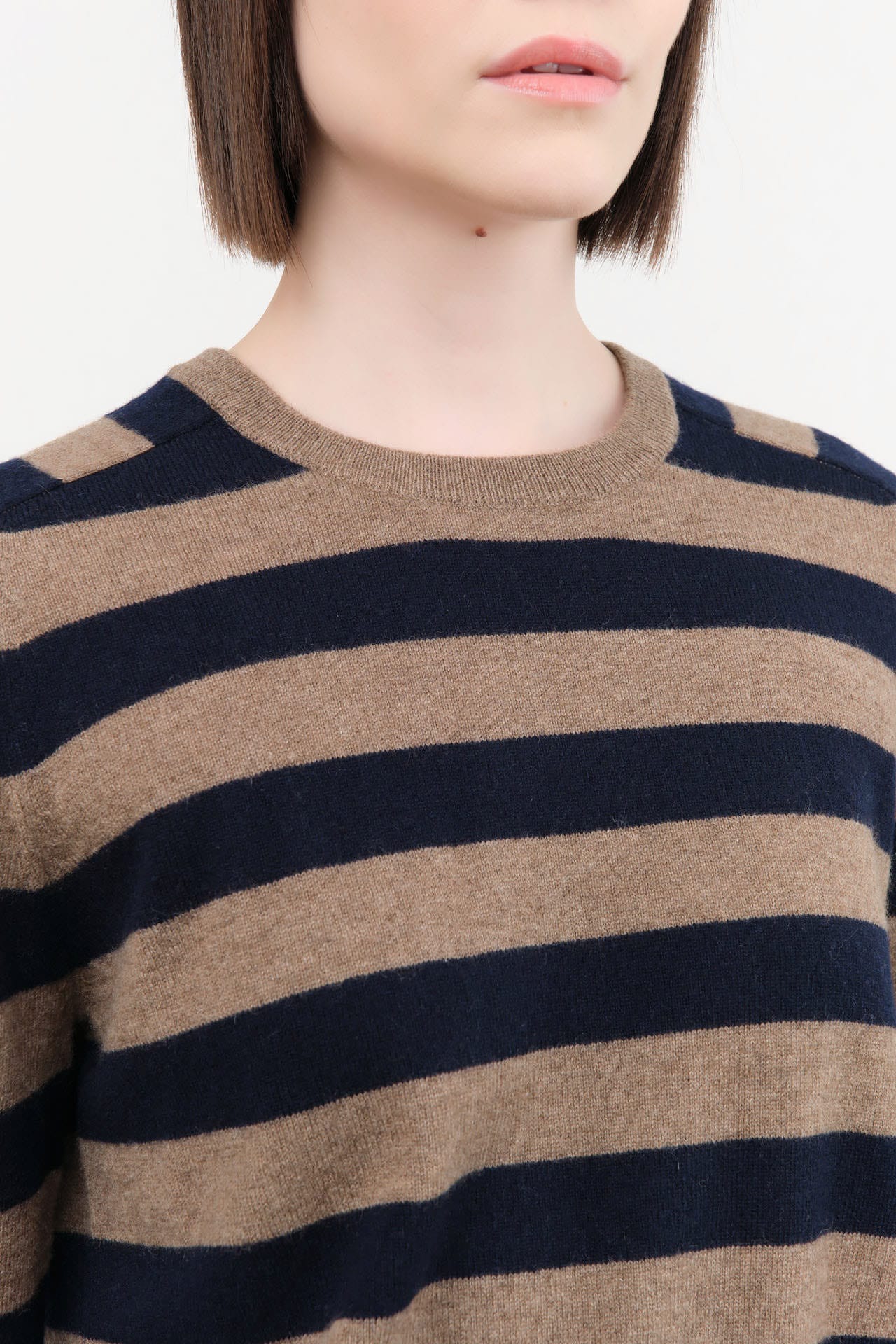 Demylee Apparel Womens Sweaters Sally Stripe Cashmere Sweater