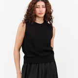 Selina Cotton Linen Top in Black