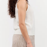 Selina Cotton Linen Top in Off White