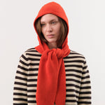 Demylee Accessories Scarves Zora Merino Wool Hooded Scarf Persimmon