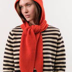 Demylee Accessories Scarves Zora Merino Wool Hooded Scarf Persimmon