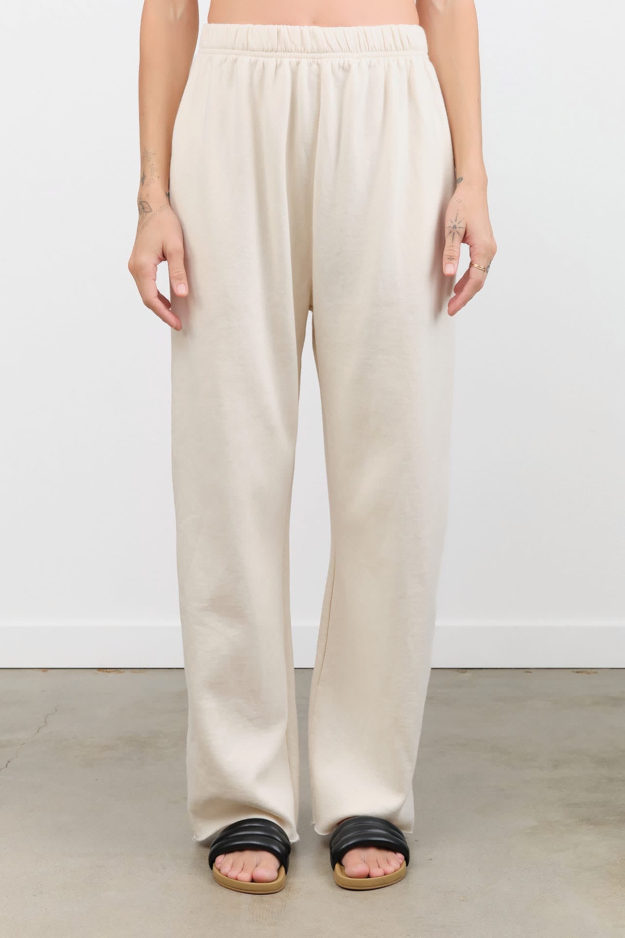Wol Hide Apparel Womens Lounge Easy Sweatpant in Natural
