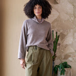 Elsa Esturgie Apparel Womens Sweaters Oxyde Sweater in Taupe