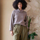Elsa Esturgie Apparel Womens Sweaters Oxyde Sweater in Taupe