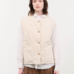 Elsa Esturgie Apparel Womens Sweaters Ormeau Vest in Ecru