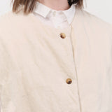 Elsa Esturgie Apparel Womens Sweaters Ormeau Vest in Ecru