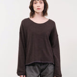 Elsa Esturgie Apparel Womens Sweaters Oubli Sweater in Brown