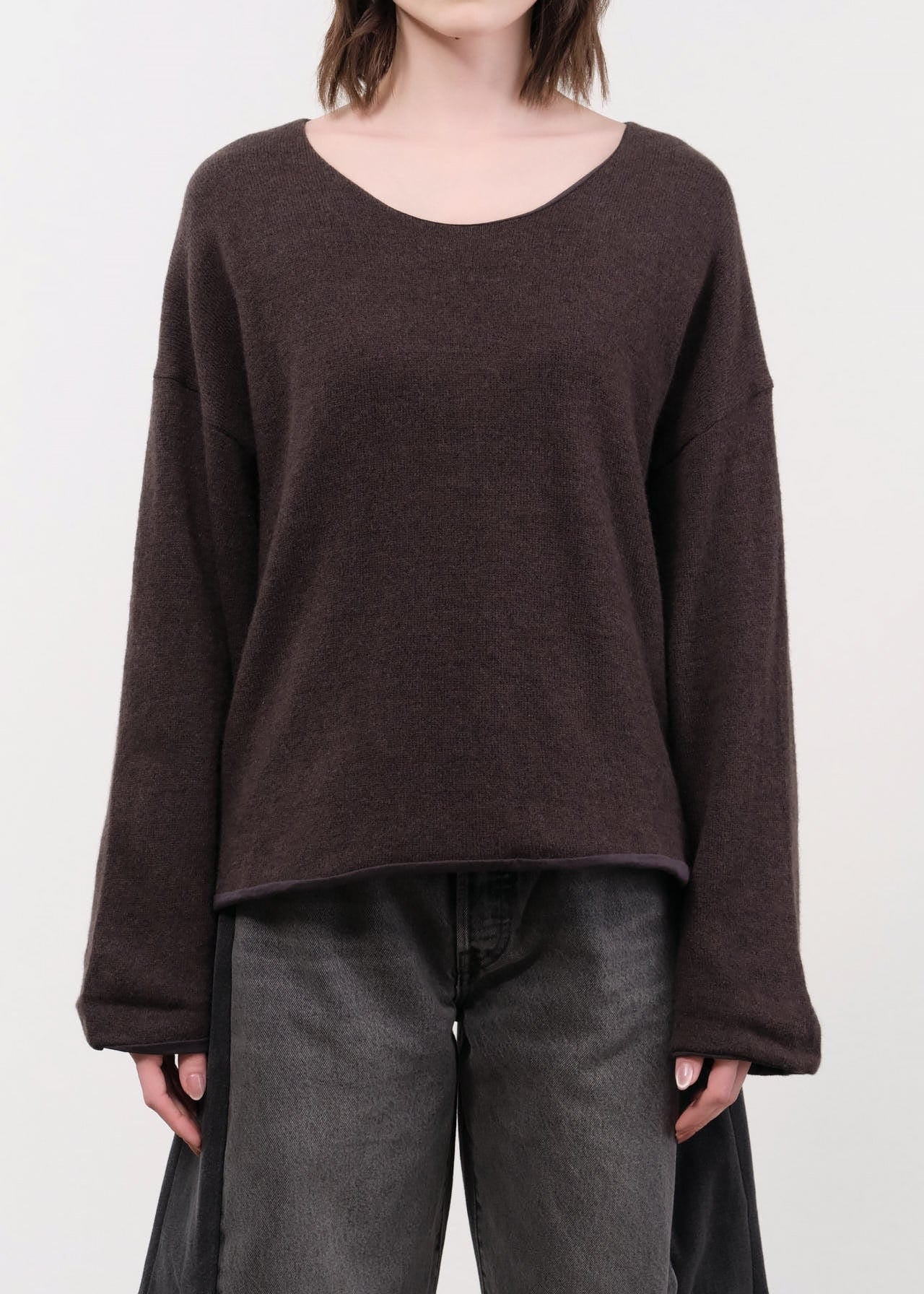 Elsa Esturgie Apparel Womens Sweaters Oubli Sweater in Brown