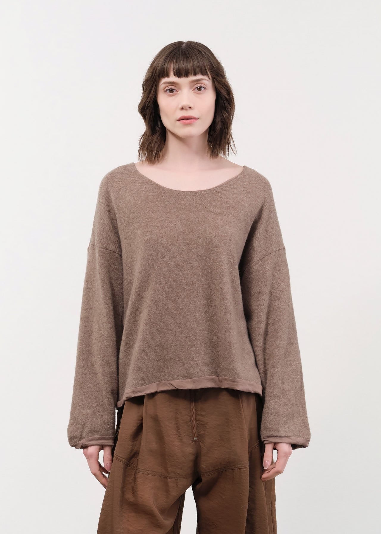 Elsa Esturgie Apparel Womens Sweaters Oubli Sweater in Taupe