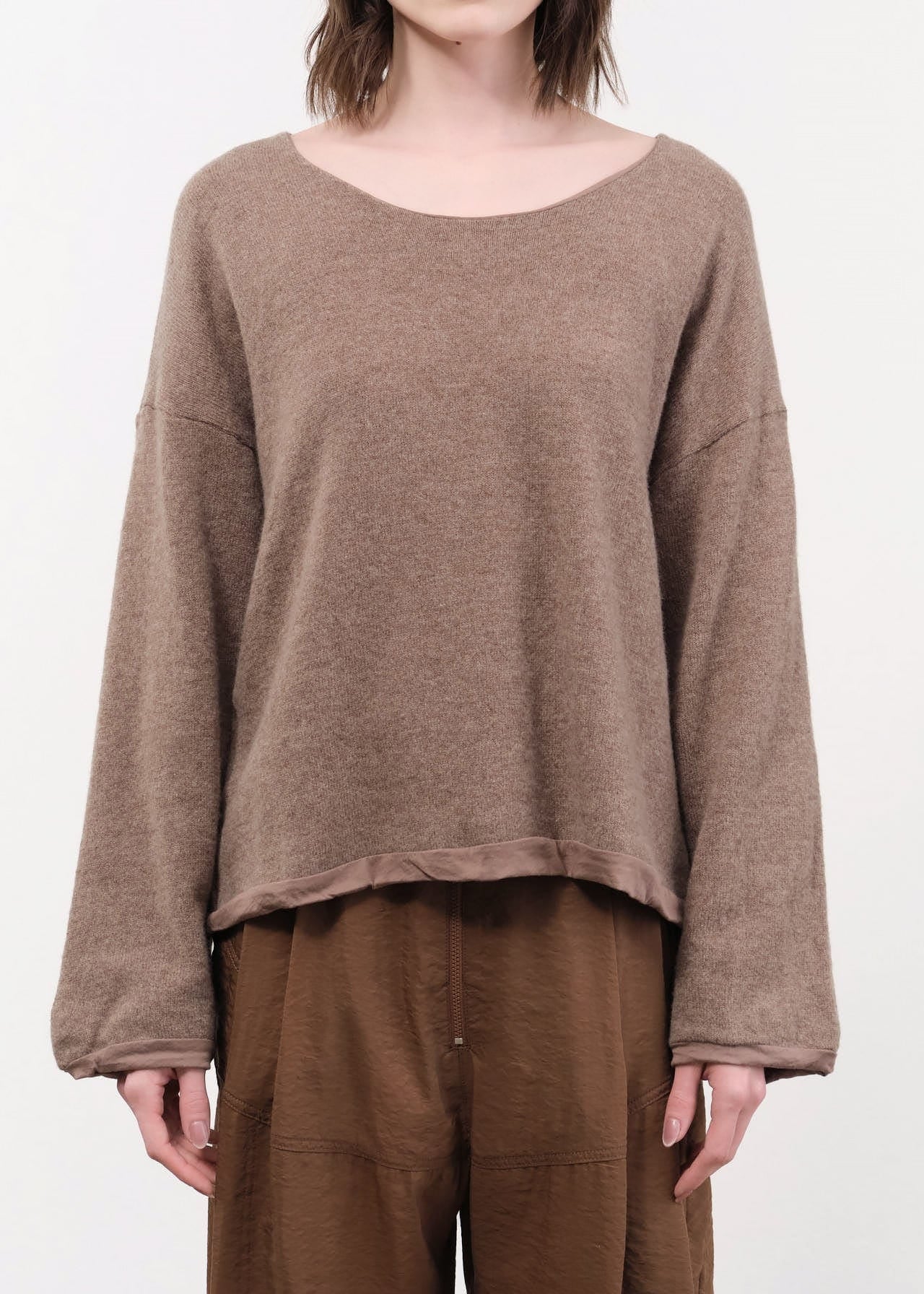 Elsa Esturgie Apparel Womens Sweaters Oubli Sweater in Taupe