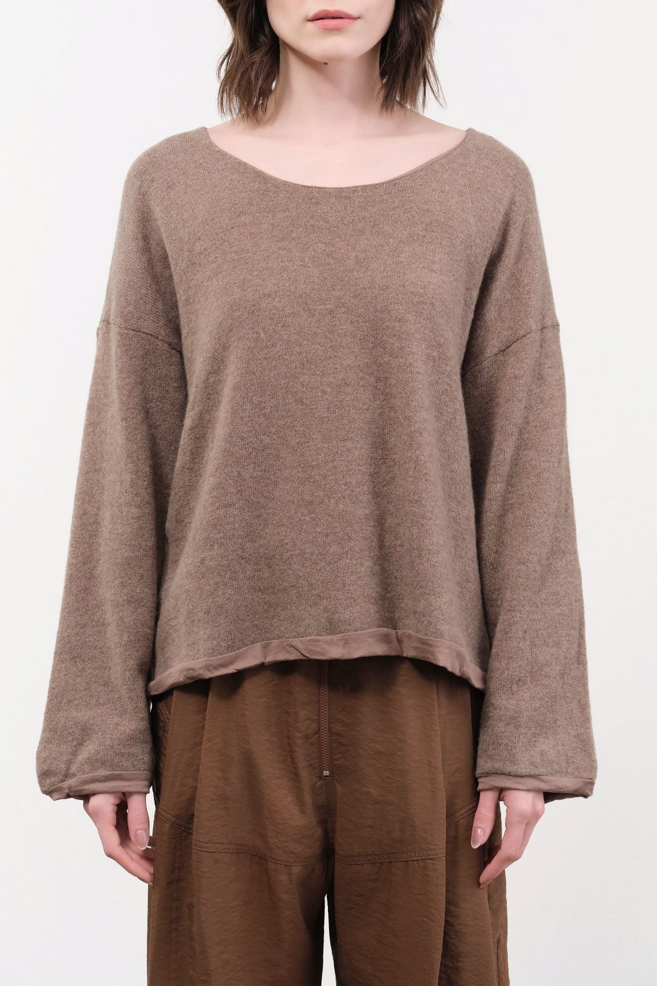 Elsa Esturgie Apparel Womens Sweaters Oubli Sweater in Taupe