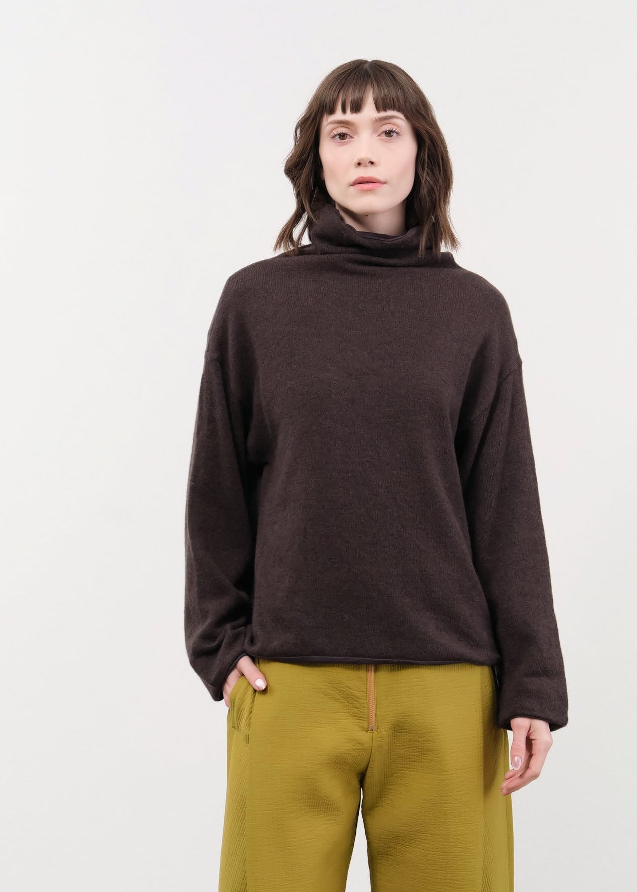 Elsa Esturgie Apparel Womens Sweaters Oxyde Sweater in Brown