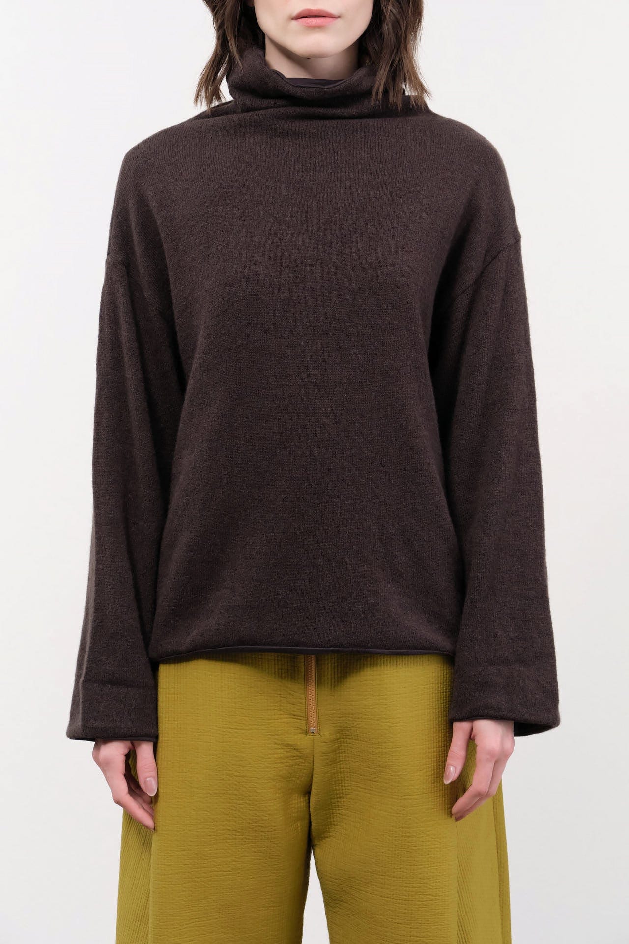 Elsa Esturgie Apparel Womens Sweaters Oxyde Sweater in Brown