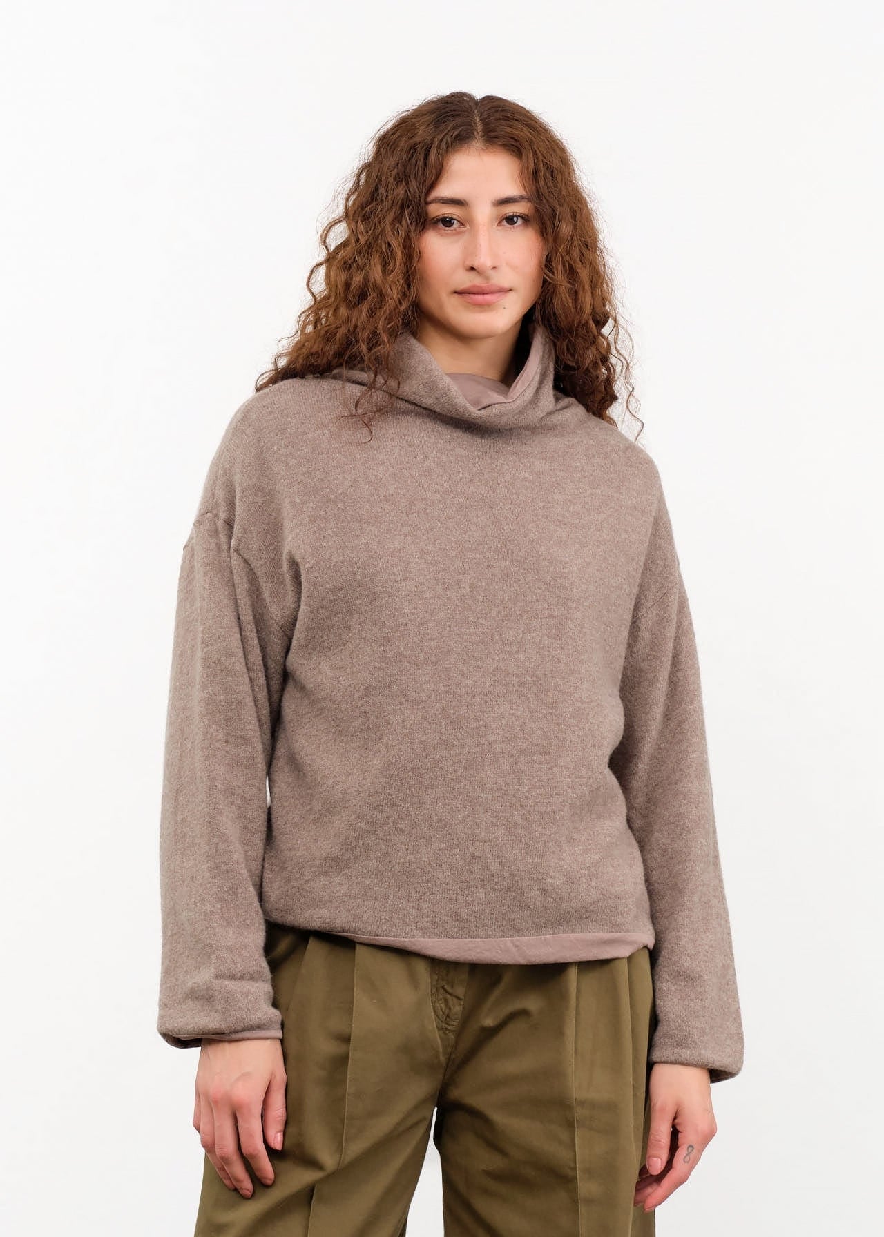 Elsa Esturgie Apparel Womens Sweaters Oxyde Sweater in Taupe