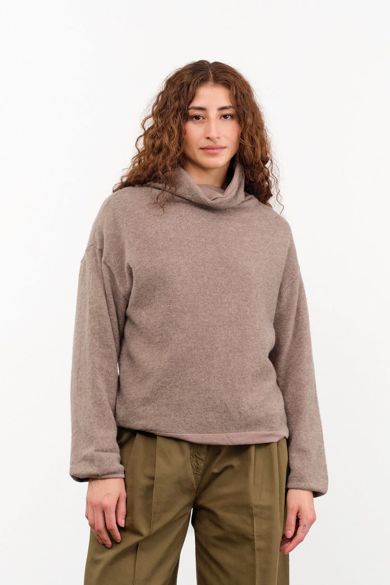 Elsa Esturgie Apparel Womens Sweaters Oxyde Sweater in Taupe