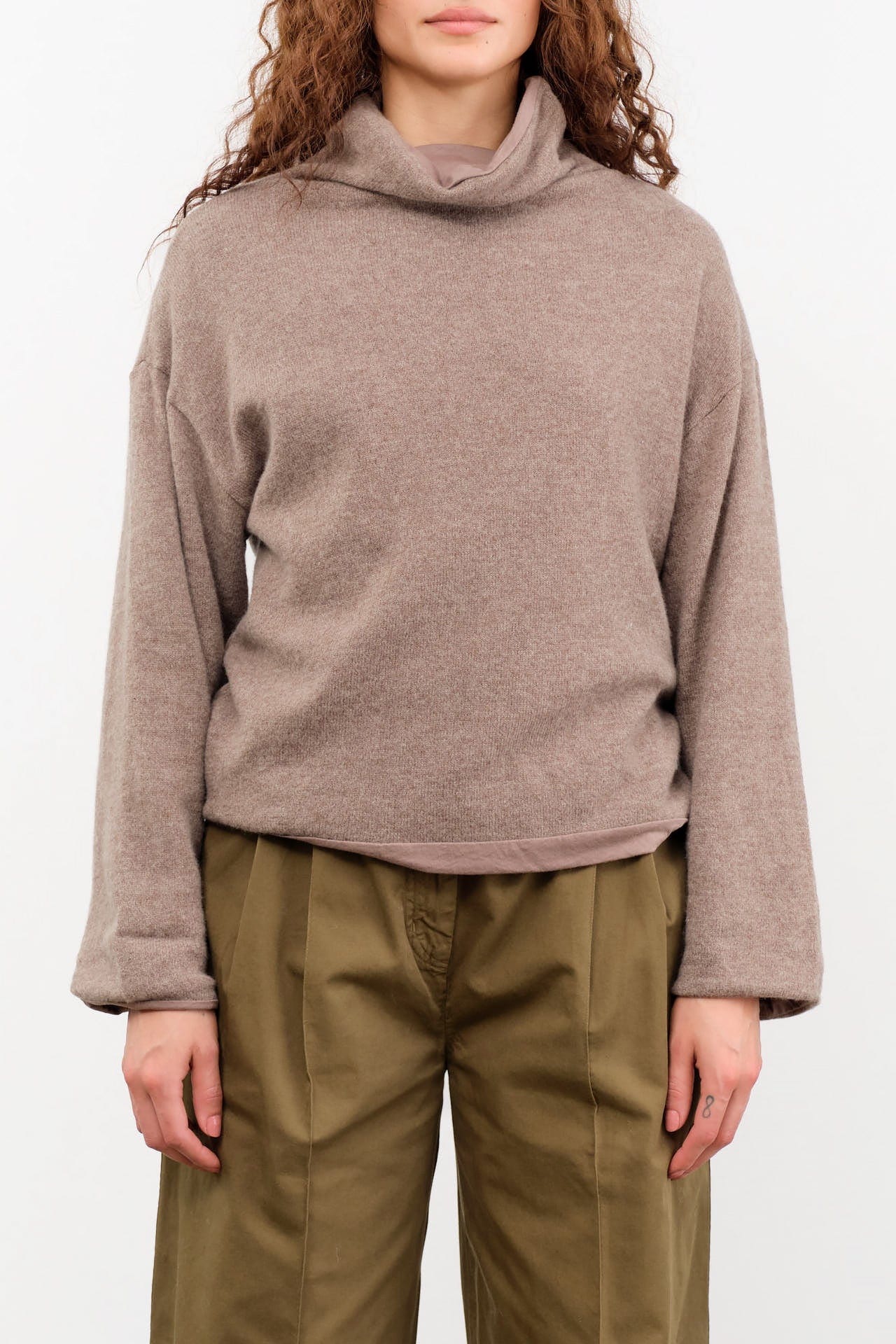 Elsa Esturgie Apparel Womens Sweaters Oxyde Sweater in Taupe