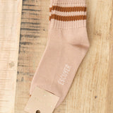 Escuyer Ankle Socks in Pink and Brown