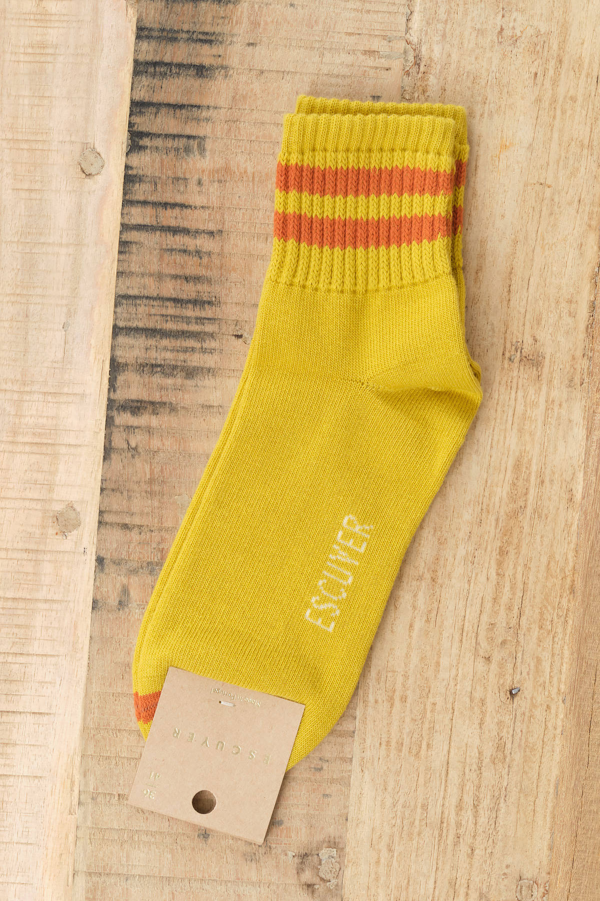 Escuyer Ankle Socks in Yellow and Orange