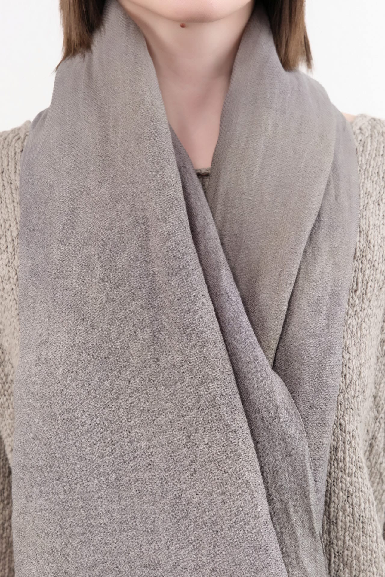 Evam Eva Accessories Scarves Bokashi Stole Sage / One Size